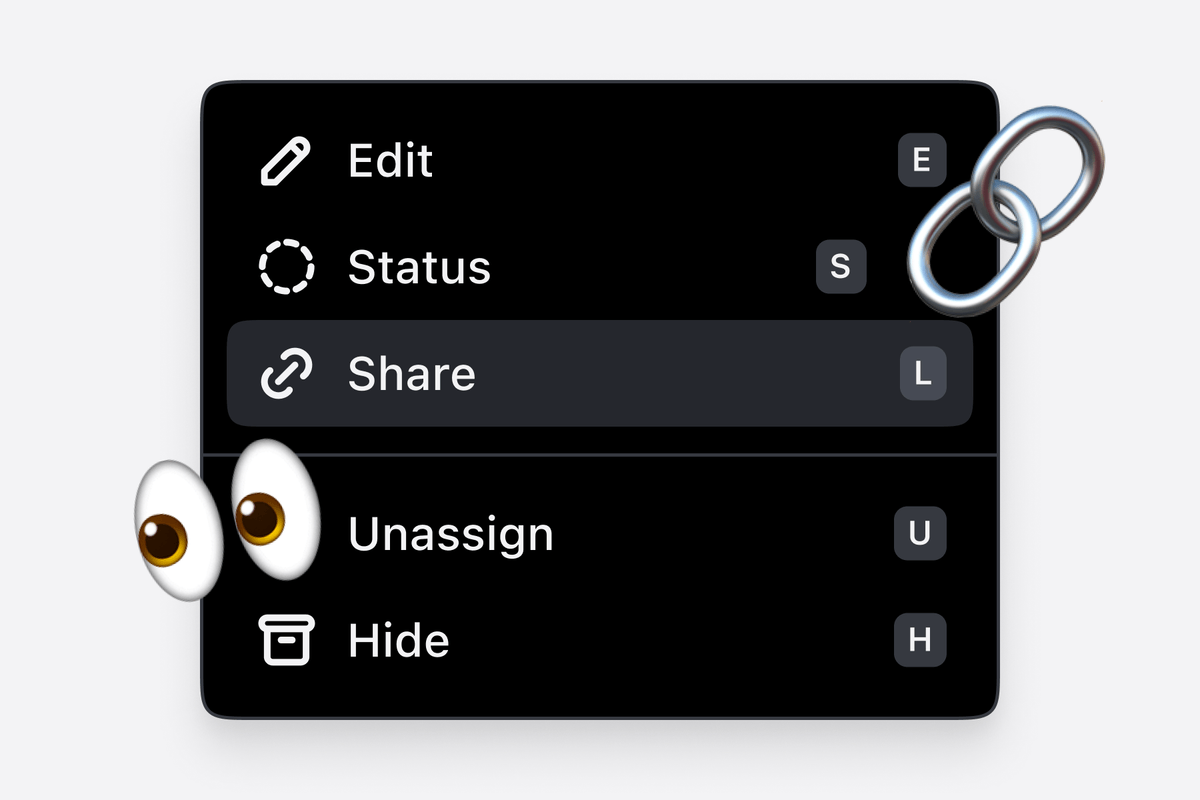 Introducing shareable links, hide people & more
